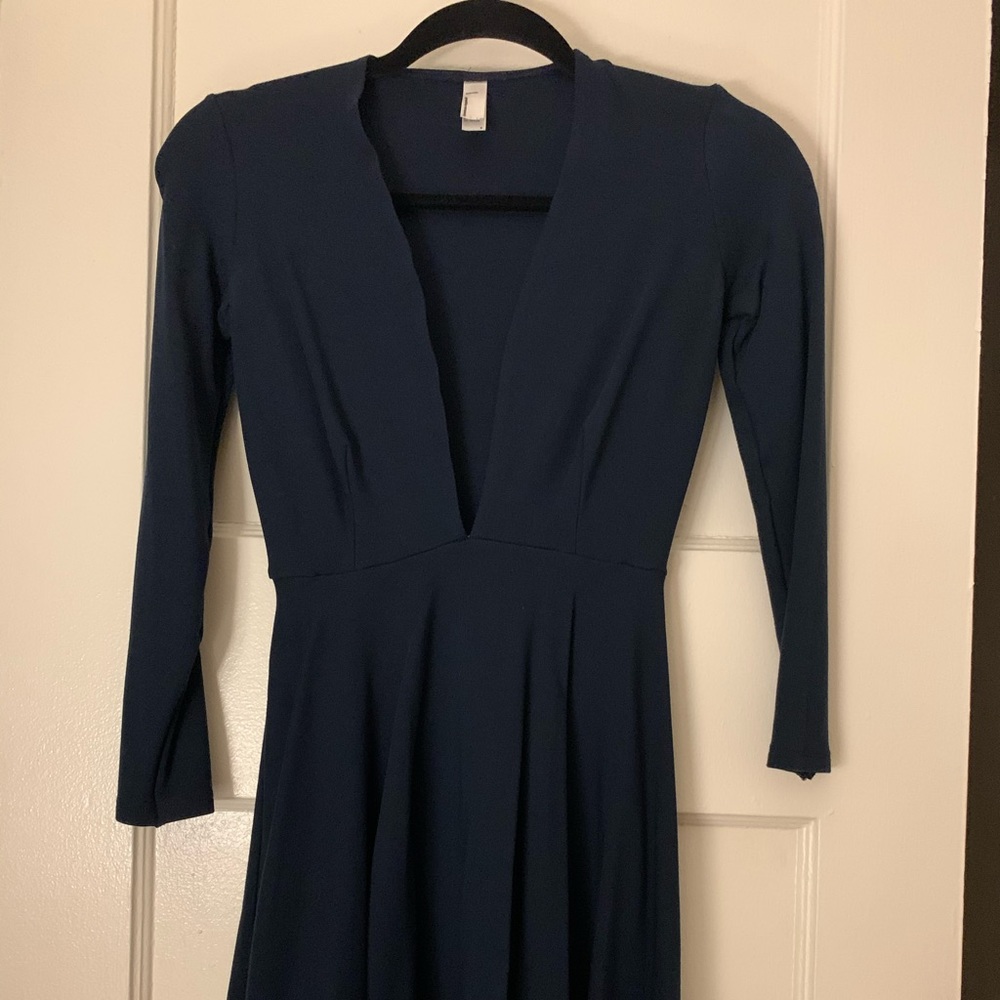 American Apparel Deep V Skater Dress